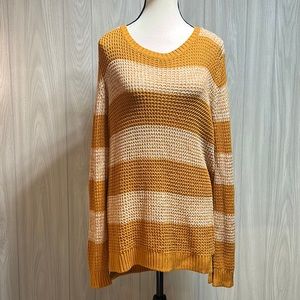 a.n.a striped knit sweater size XL